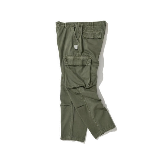 AMULET WASHED DAMAGED CARGO PANTS OLIVE