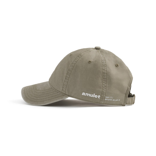AMULET LOGO WASHED CAP / BEIGE