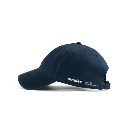 AMULET LOGO WASHED CAP / NAVY