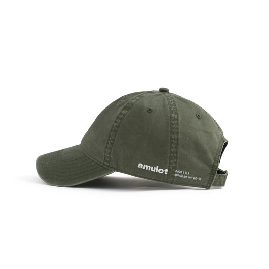 AMULET LOGO WASHED CAP / OLIVE