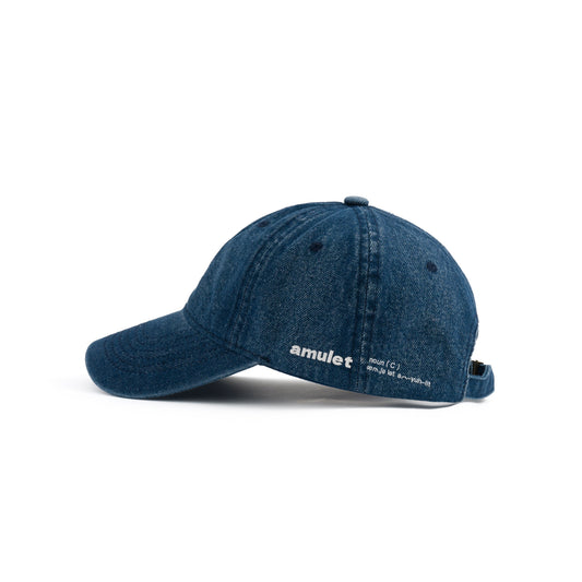AMULET LOGO WASHED CAP / DENIM