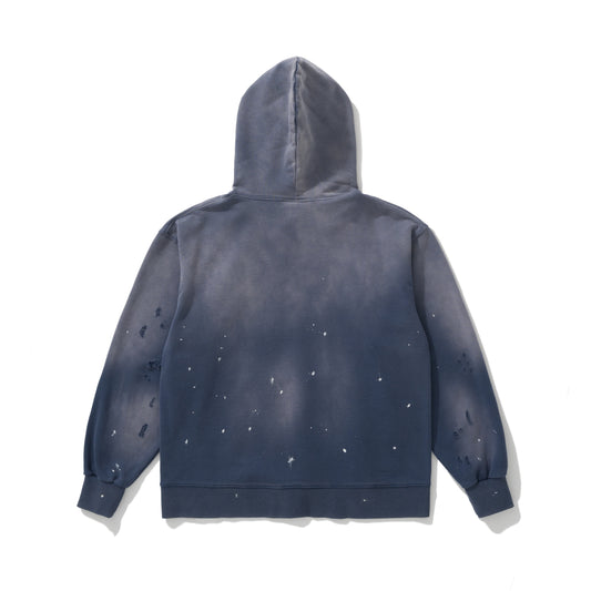 AMULET HEAVY WASHED HOODIE BLUE