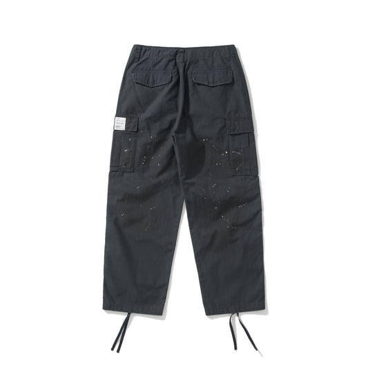 AMULET DIRTY WASHED CARGO PANTS BLACK