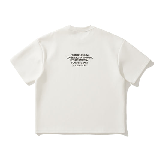 AMULET ANTI WRINKLE TEE WHITE (SCUBA KNIT)