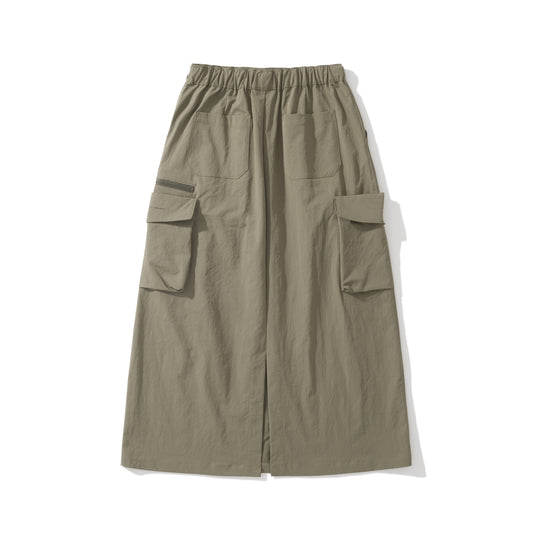 AMULET ZIPPER POCKET SKIRT / OLIVE