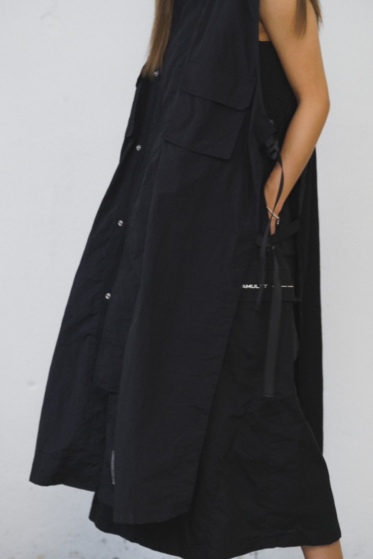 AMULET WORKER POCKET DRESS BEIGE