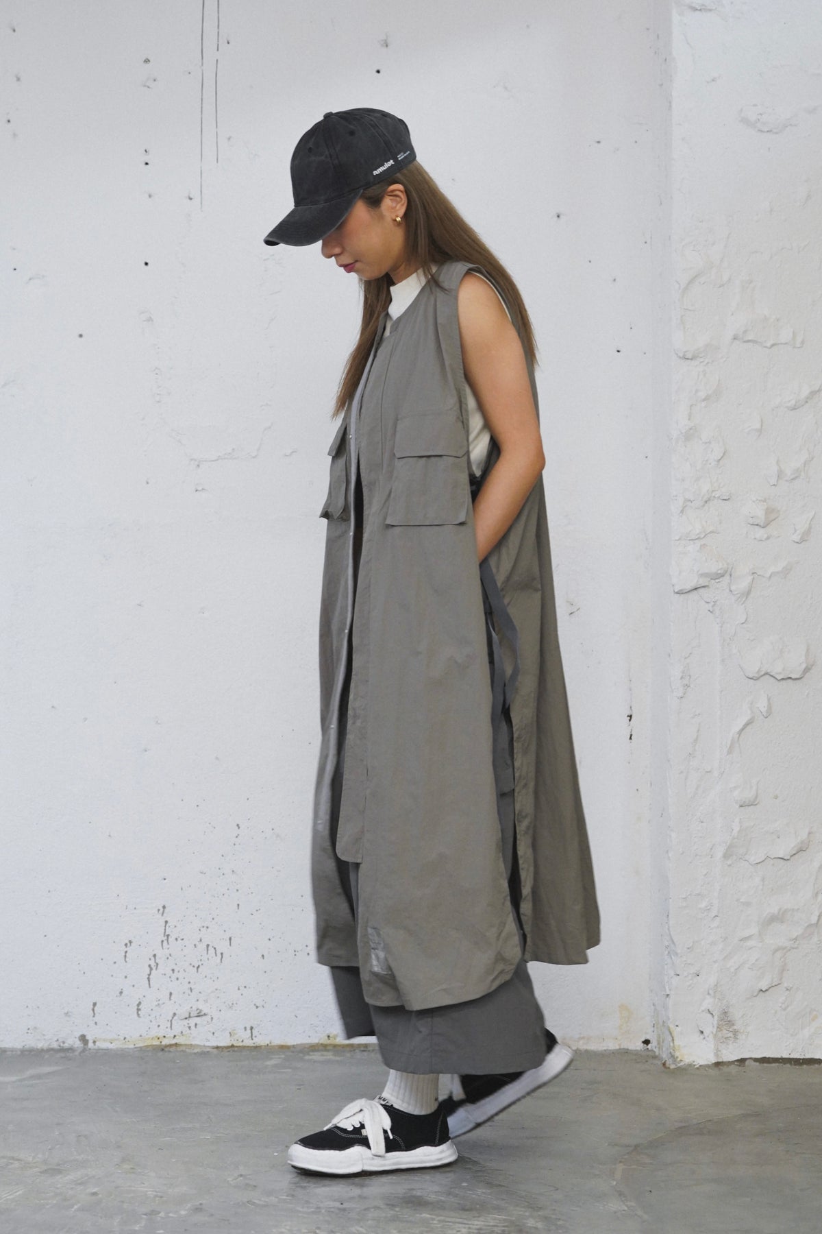 AMULET WORKER POCKET DRESS BEIGE