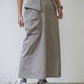 AMULET SIDE 3D POCKET SKIRT BEIGE