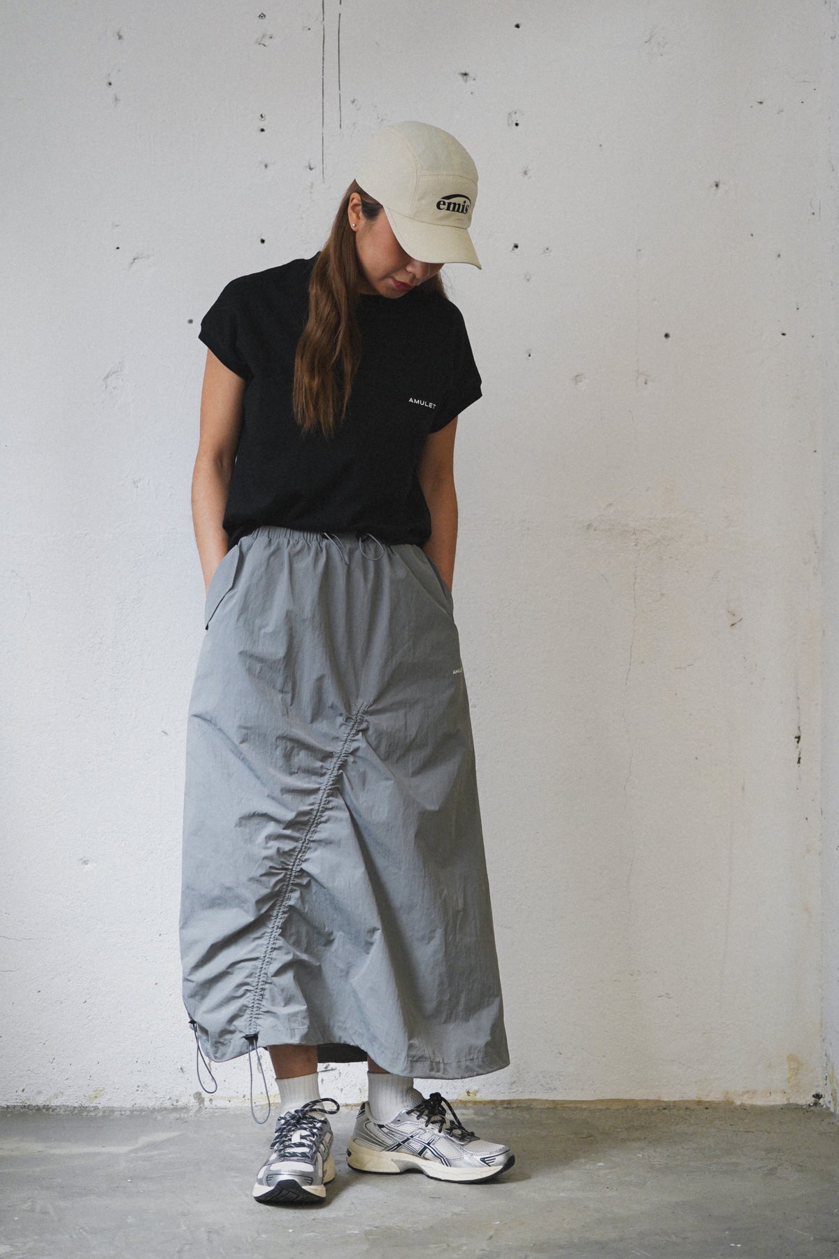 AMULET SLASH SKIRT LT GREY