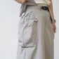 AMULET SIDE 3D POCKET SKIRT BEIGE