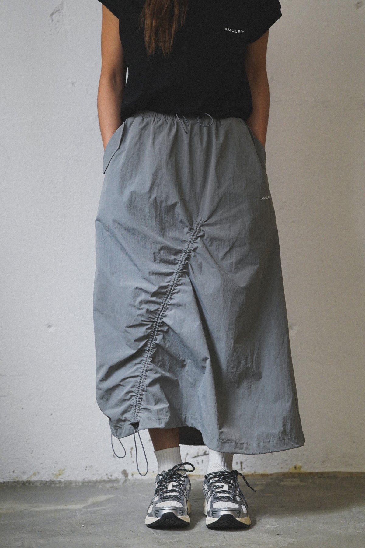 AMULET SLASH SKIRT LT GREY