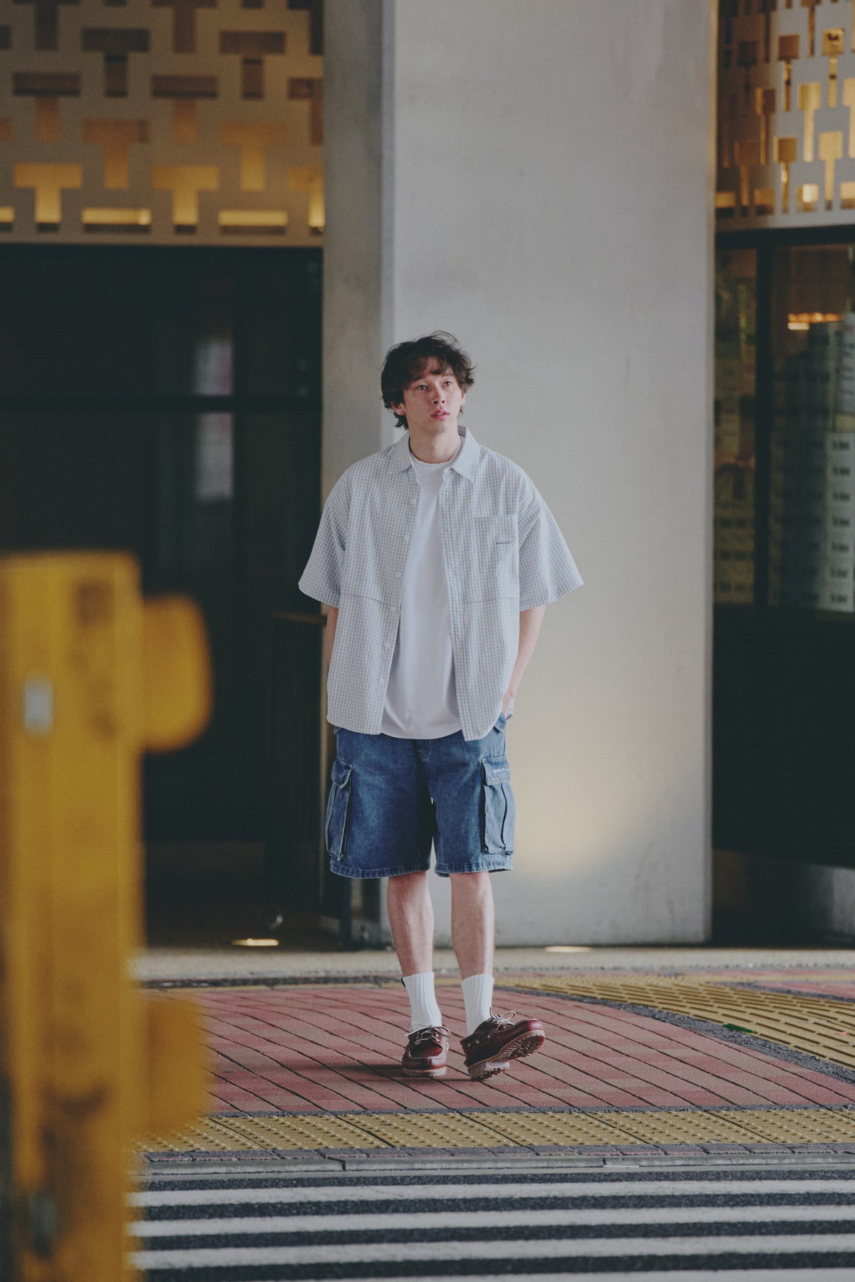 AMULET DENIM CARGO SHORTS