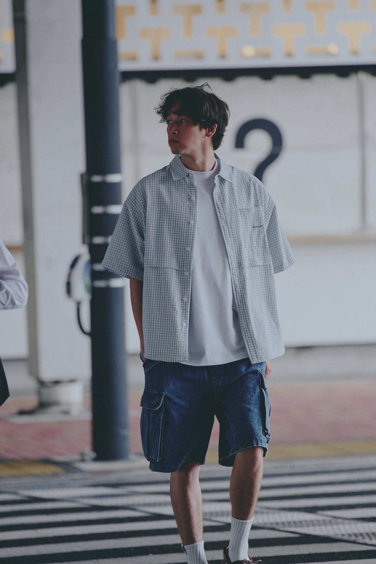 AMULET DENIM CARGO SHORTS