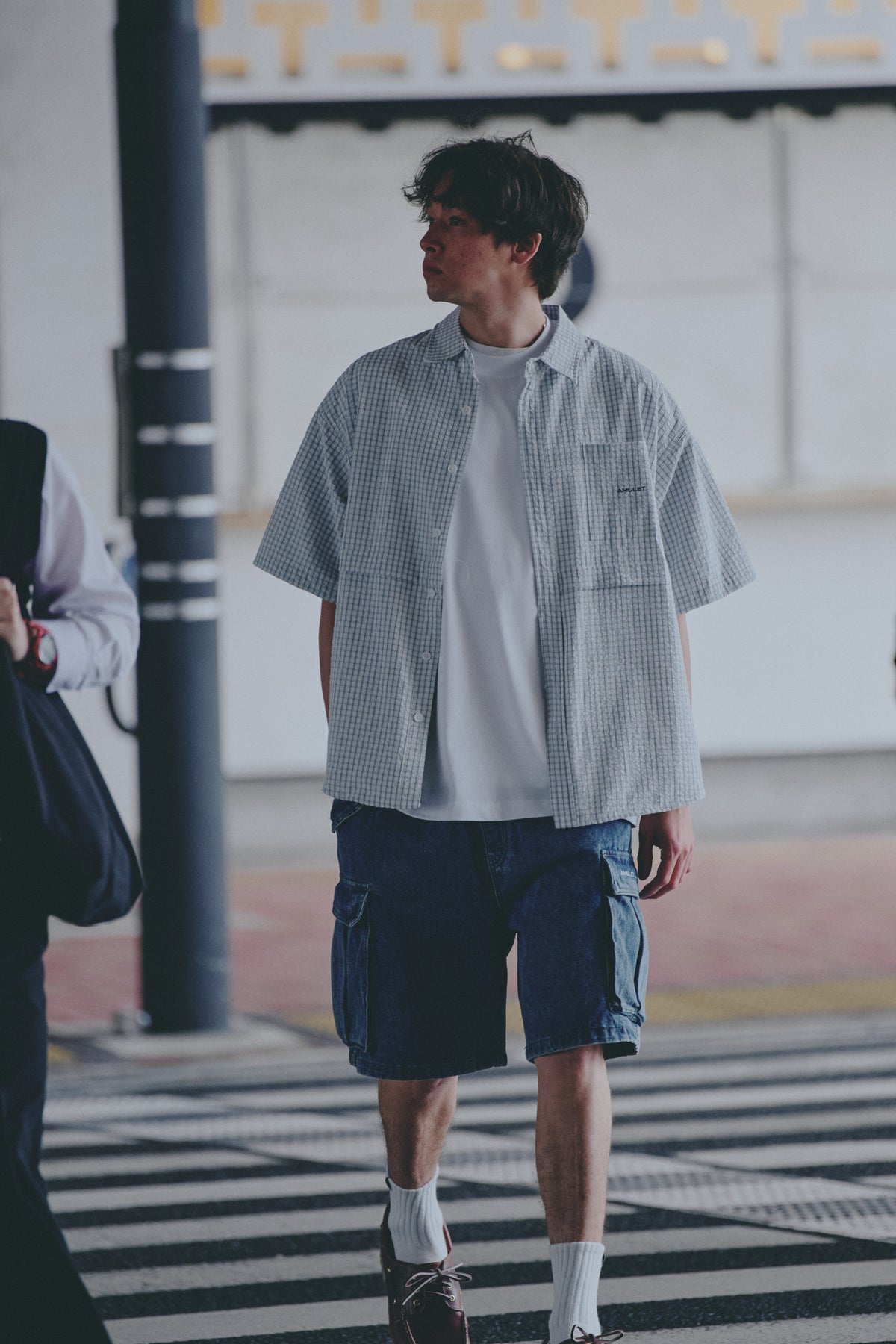 AMULET DENIM CARGO SHORTS