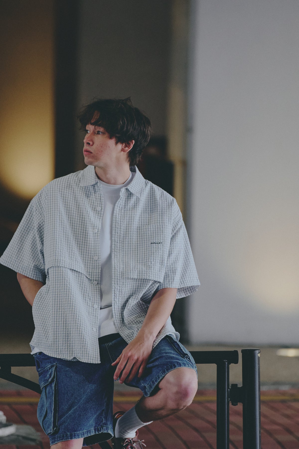 AMULET DENIM CARGO SHORTS