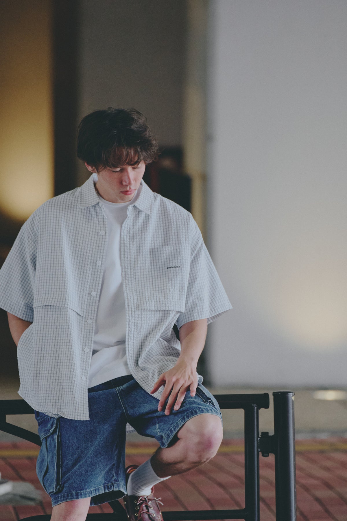 AMULET DENIM CARGO SHORTS