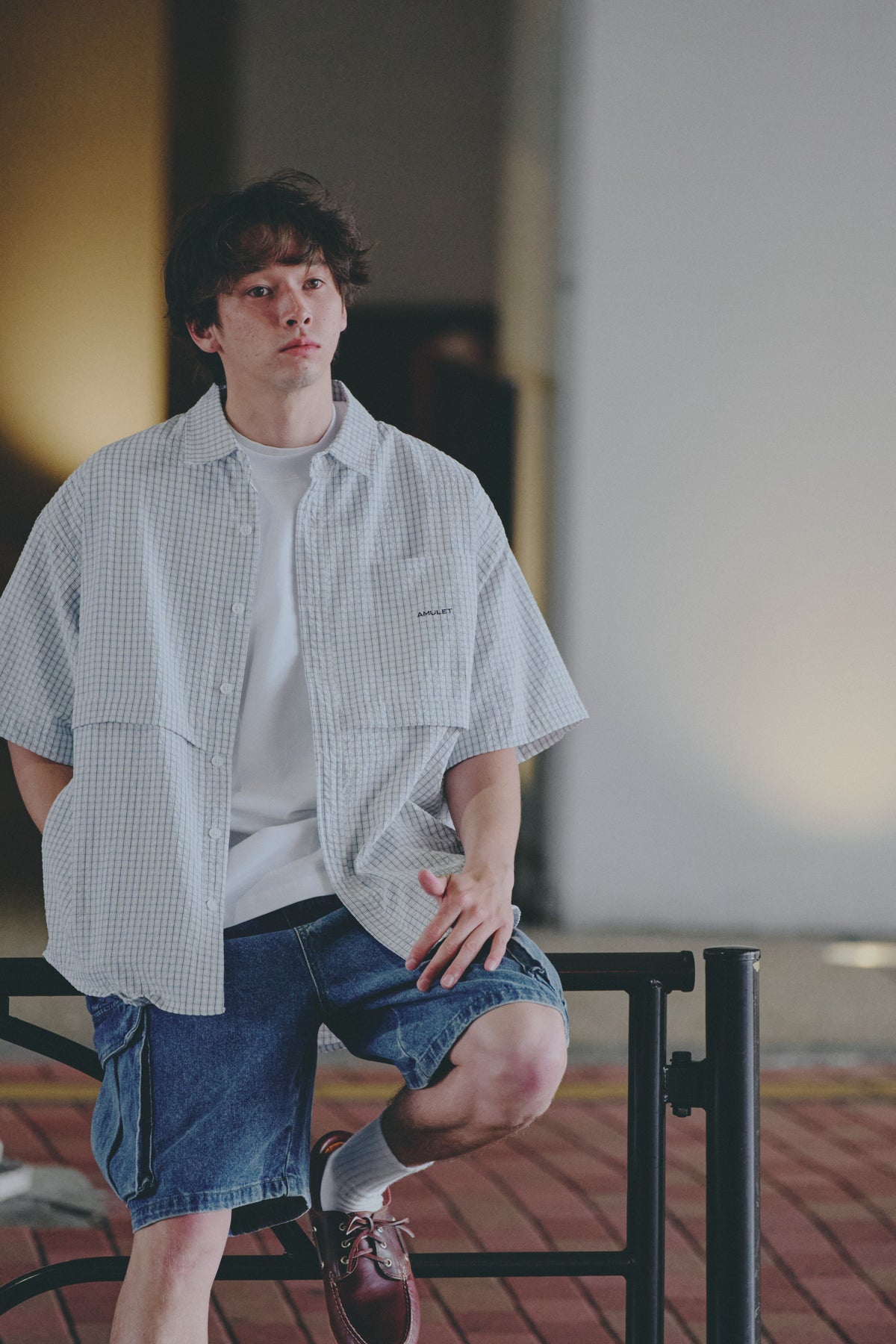AMULET DENIM CARGO SHORTS