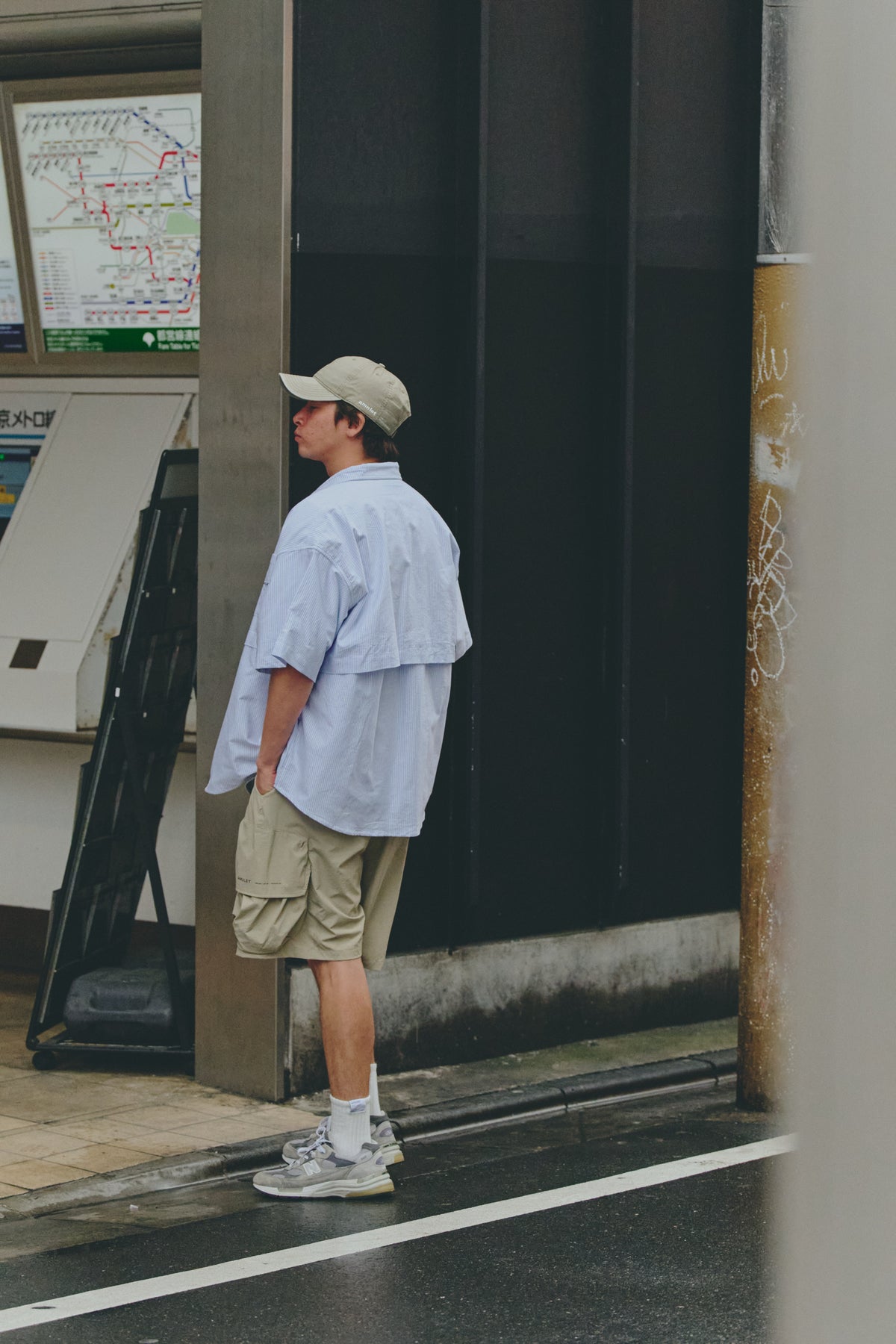 AMULET LOGO WASHED CAP / BEIGE