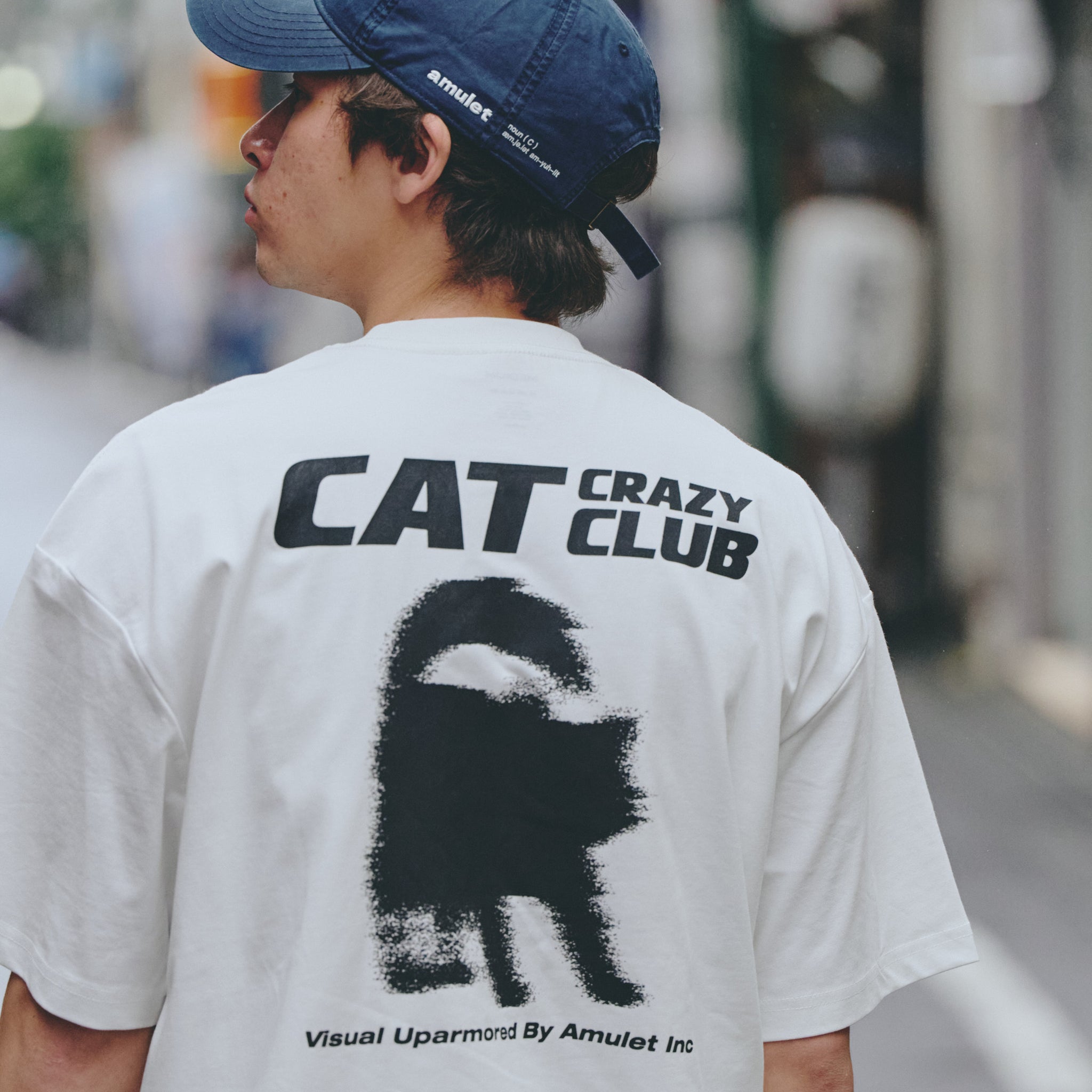 AMULET CRAZY CAT CLUB TEE WHITE