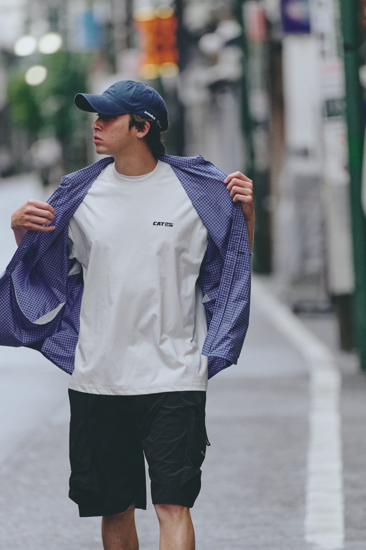 AMULET LOGO WASHED CAP / NAVY
