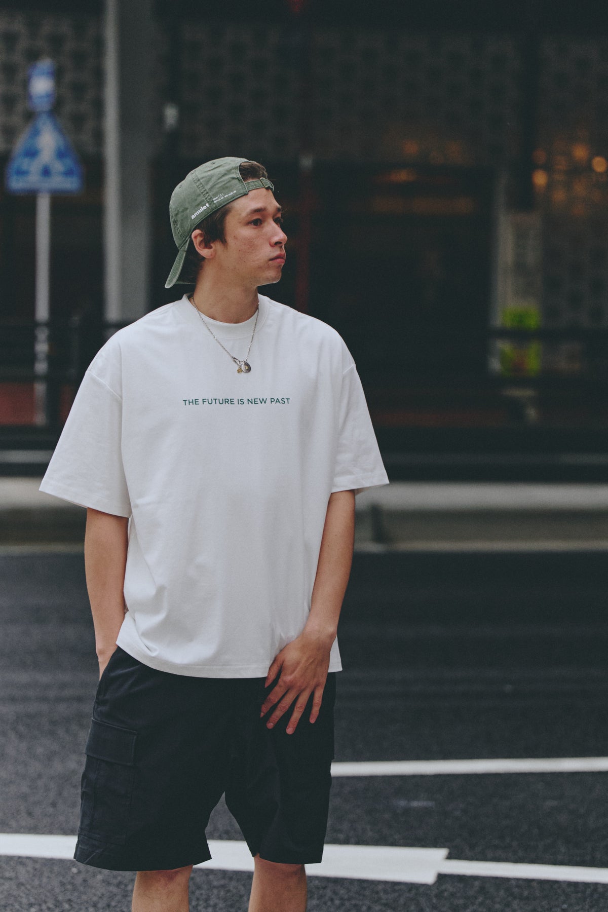 AMULET LOGO WASHED CAP / OLIVE