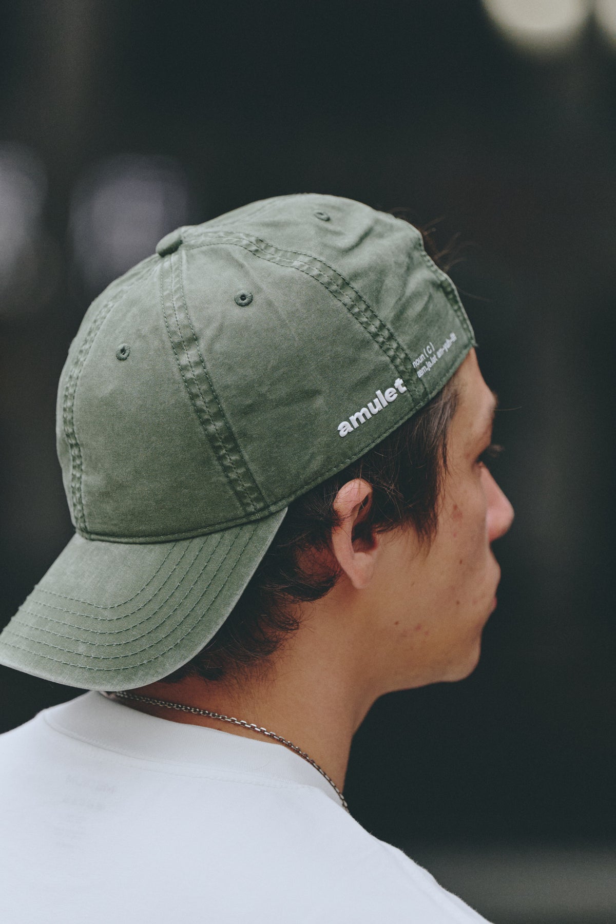 AMULET LOGO WASHED CAP / BEIGE