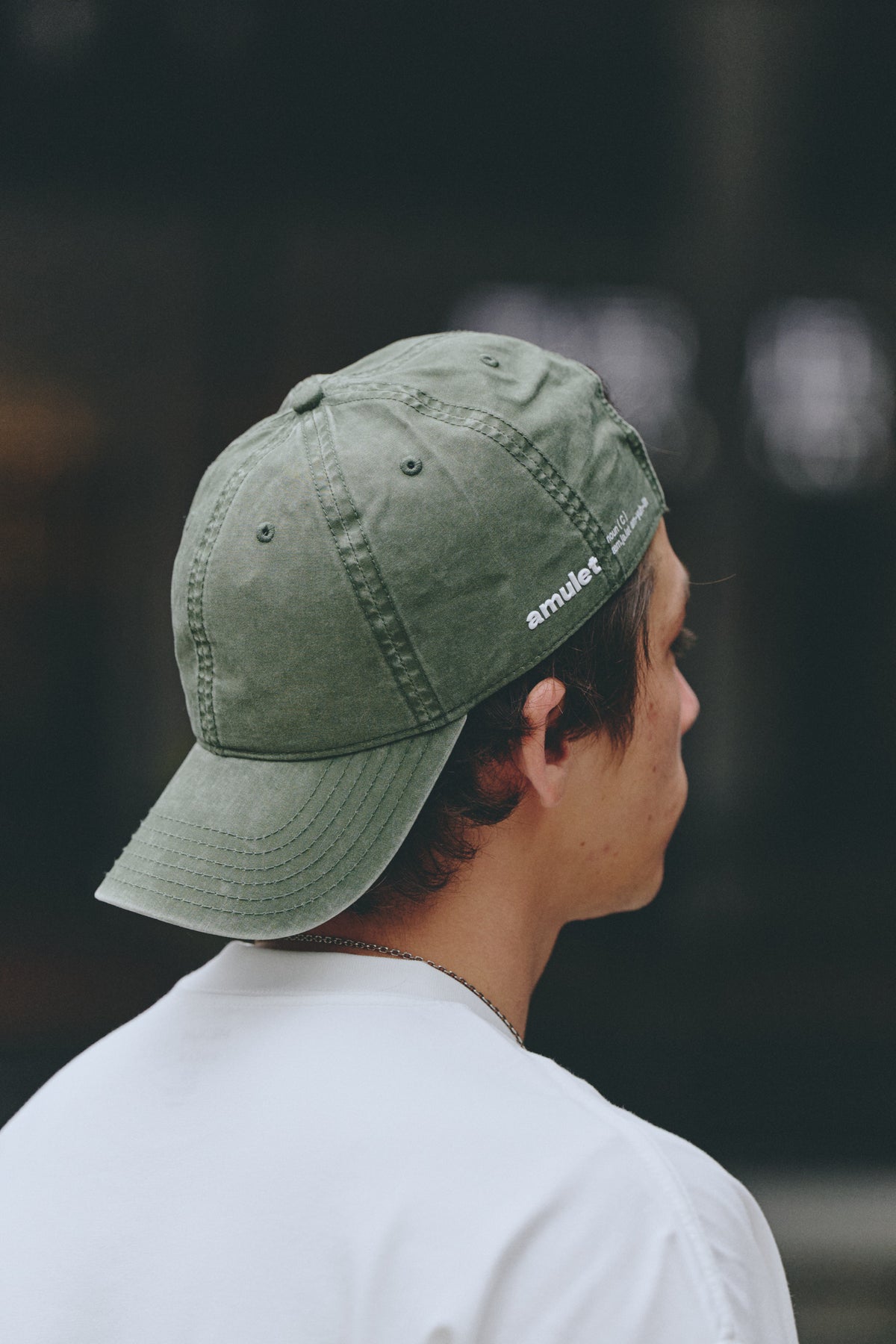 AMULET LOGO WASHED CAP / OLIVE