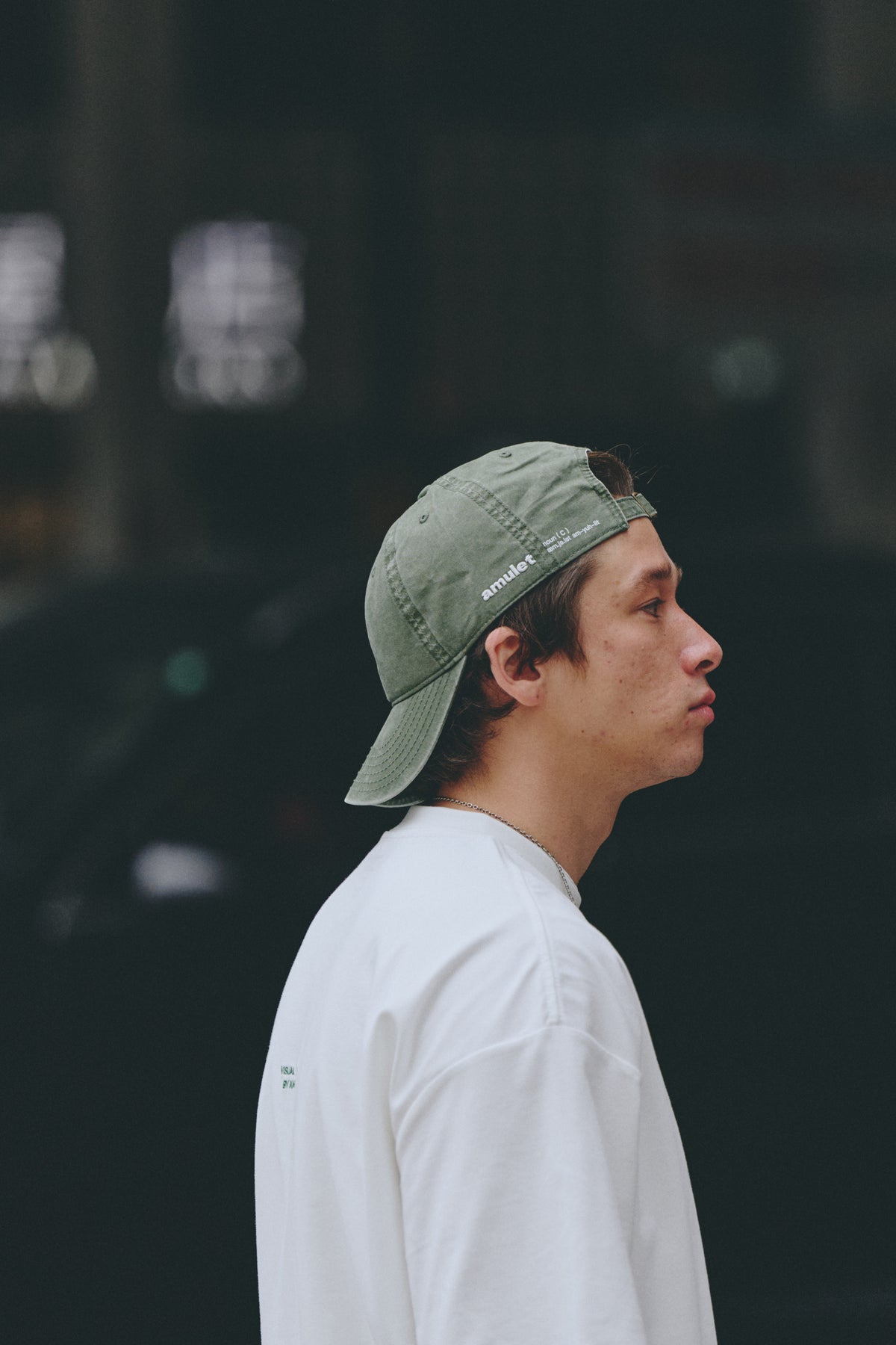 AMULET LOGO WASHED CAP / DENIM