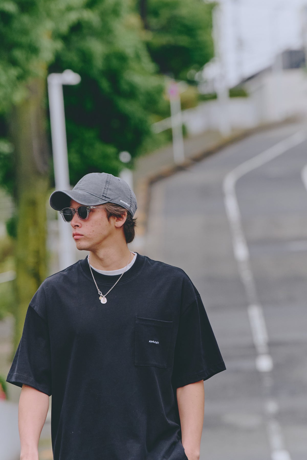 AMULET LOGO WASHED CAP / BEIGE