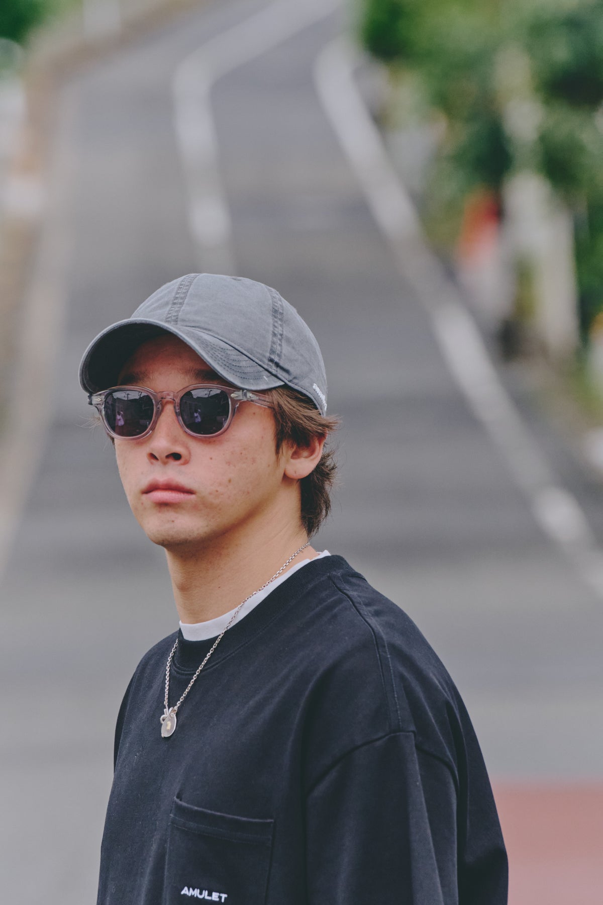 AMULET LOGO WASHED CAP / BEIGE