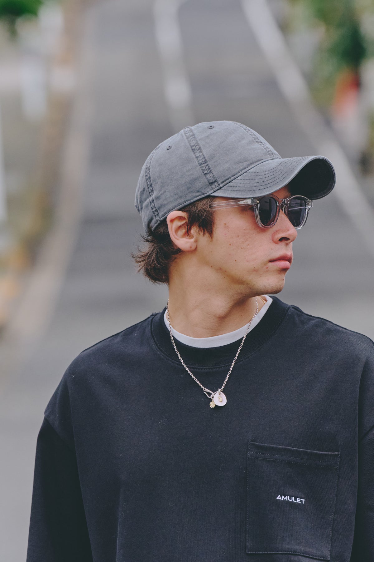 AMULET LOGO WASHED CAP / BEIGE