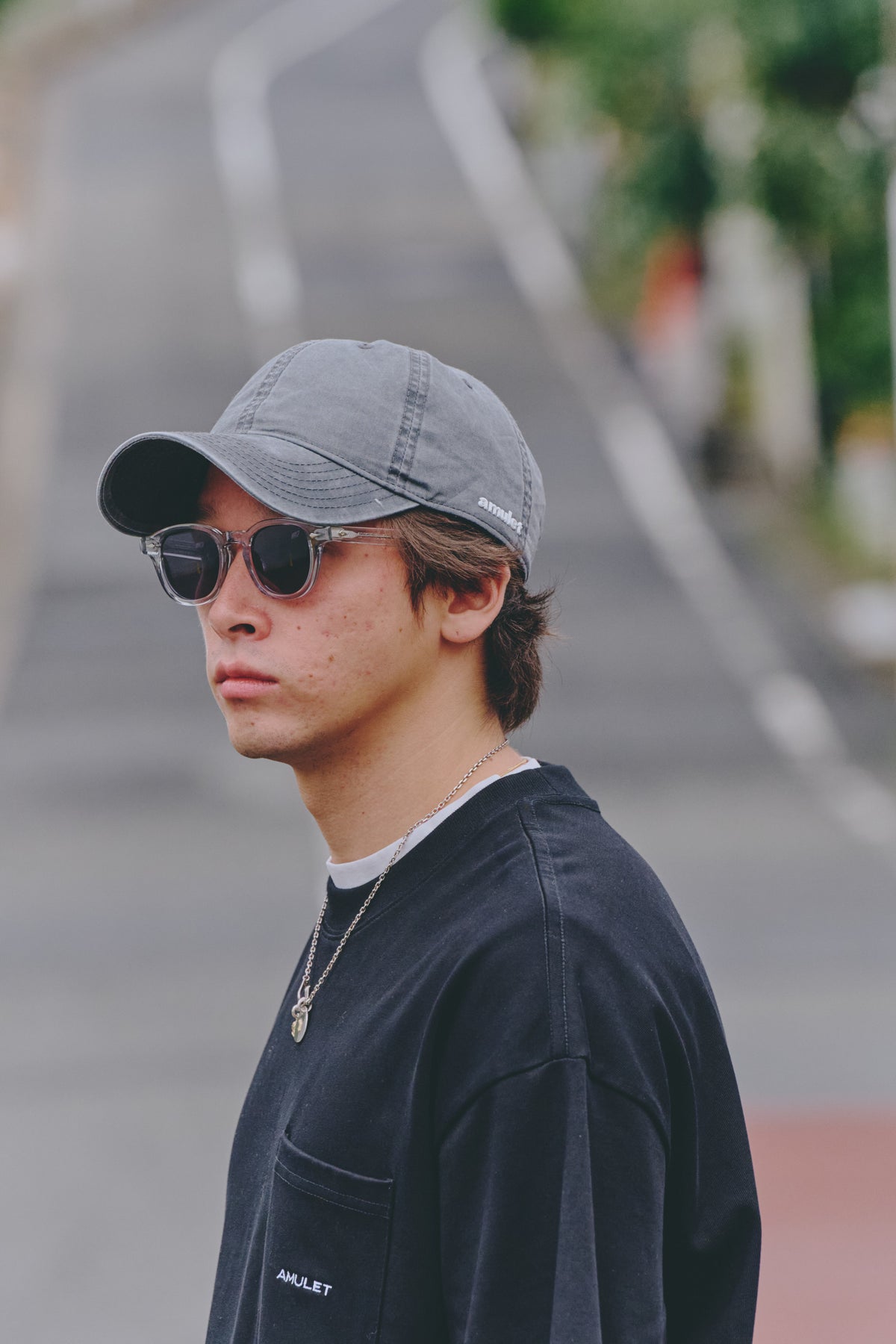 AMULET LOGO WASHED CAP / BEIGE