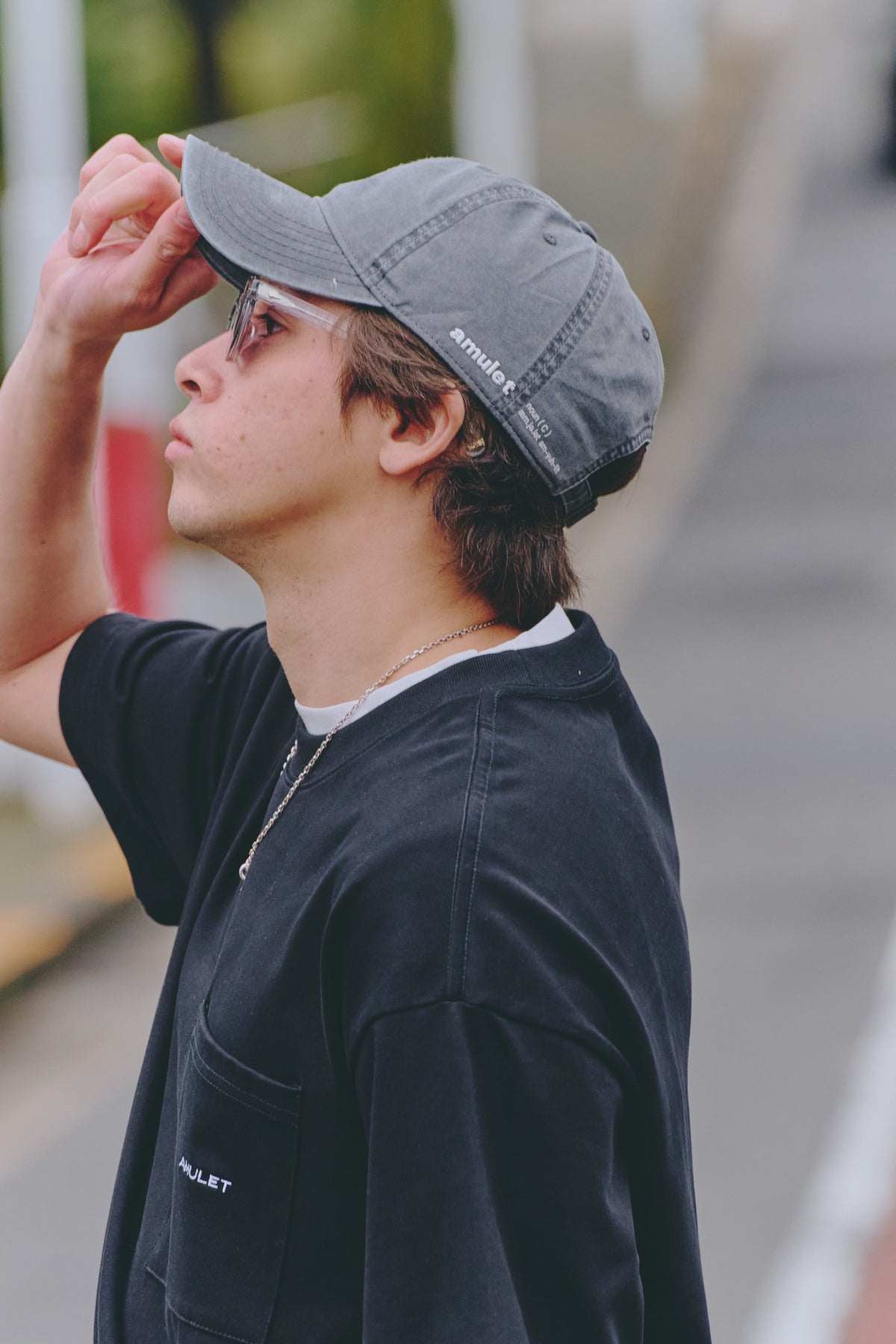 AMULET LOGO WASHED CAP / BEIGE