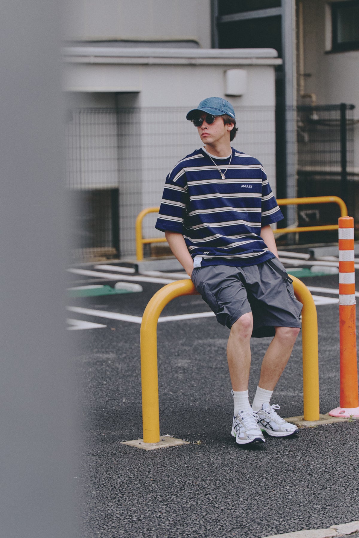 AMULET LOGO WASHED CAP / DENIM