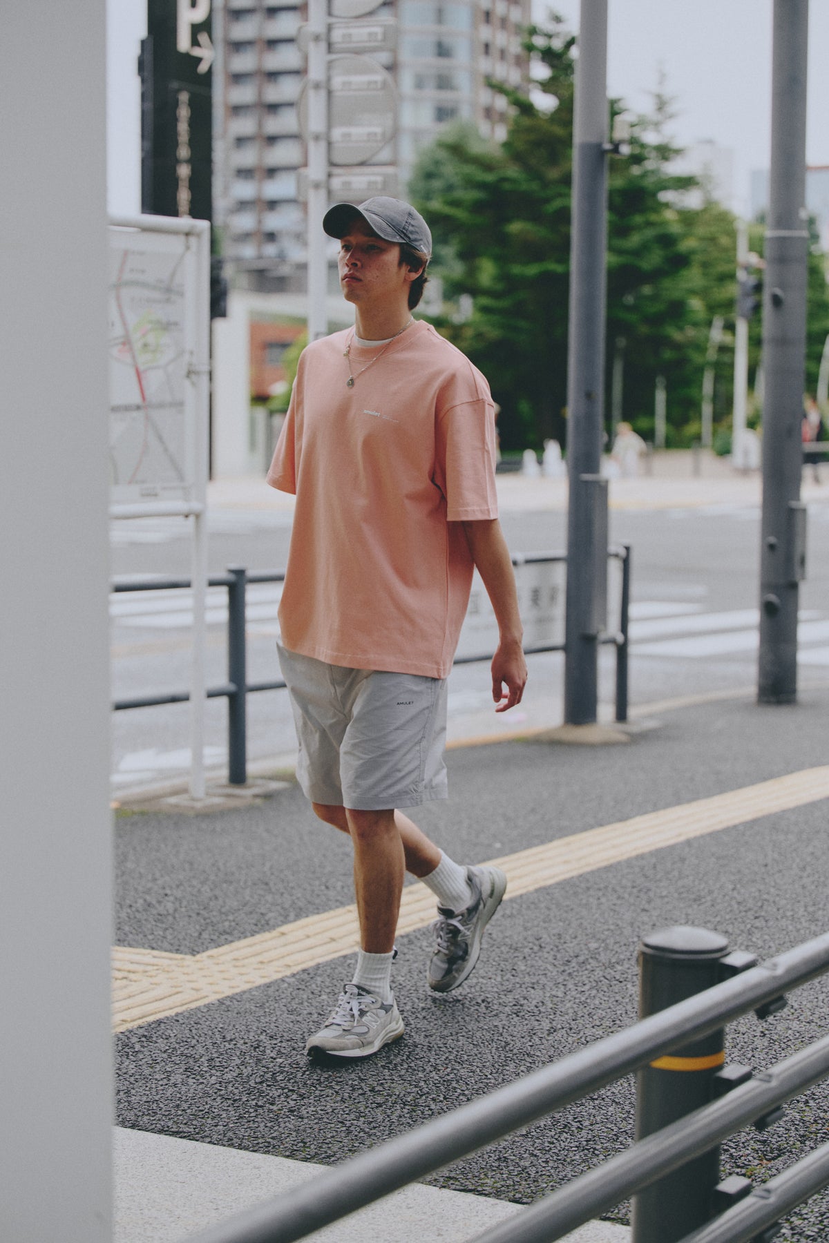 AMULET LOGO WASHED CAP / BEIGE