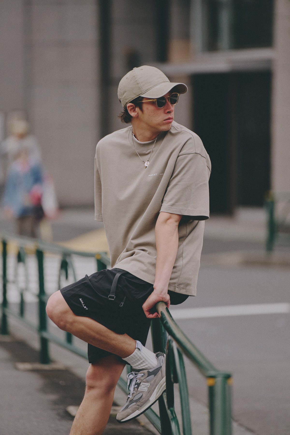 AMULET LOGO WASHED CAP / BEIGE
