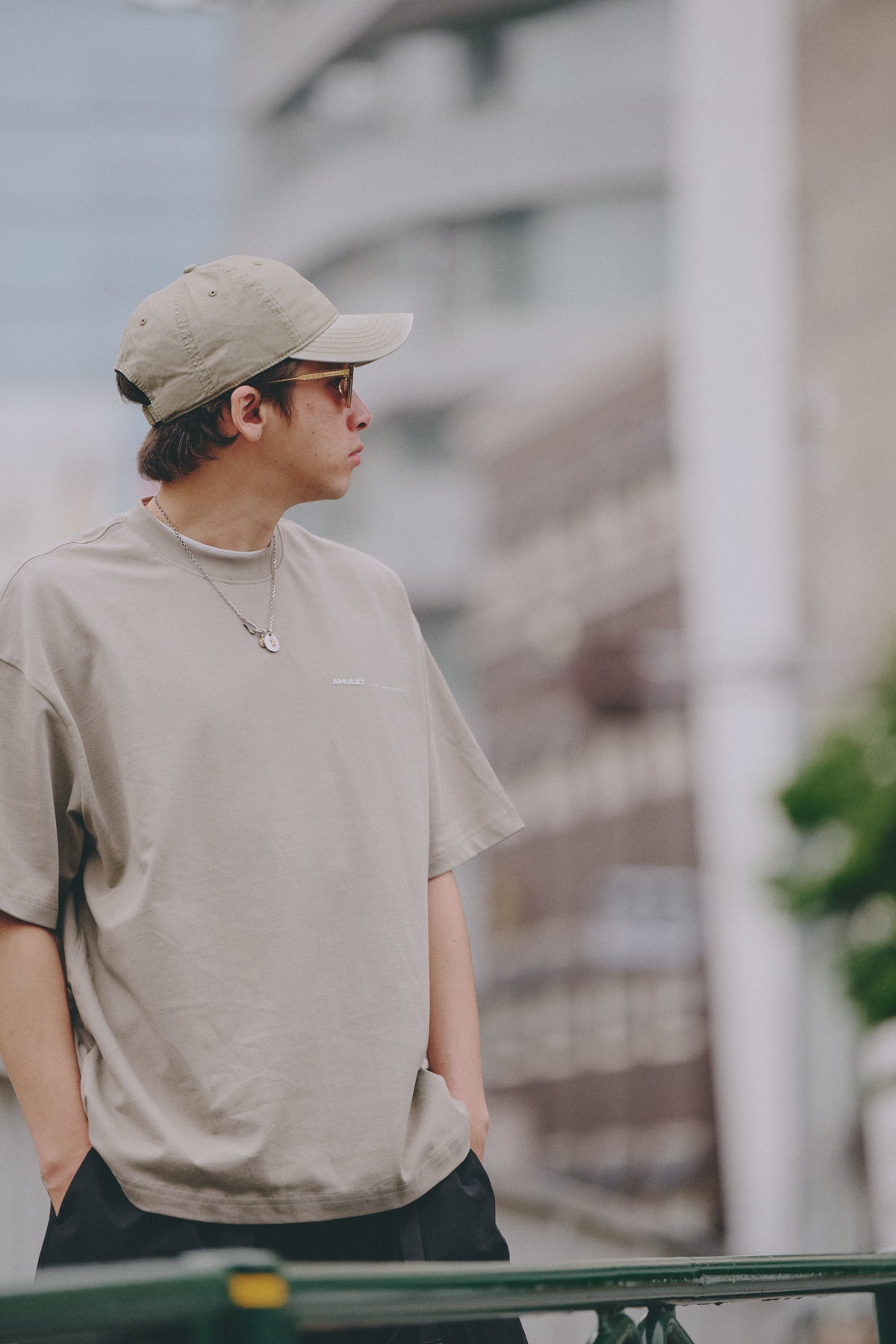 AMULET BASIC TEE/ NAVY