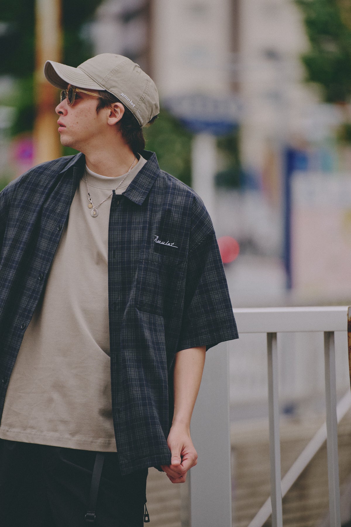AMULET LOGO WASHED CAP / BEIGE