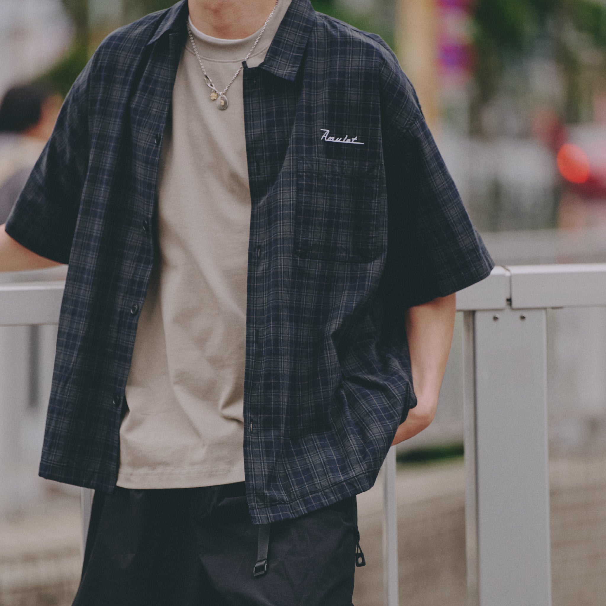 AMULET PALM SHIRT GREY