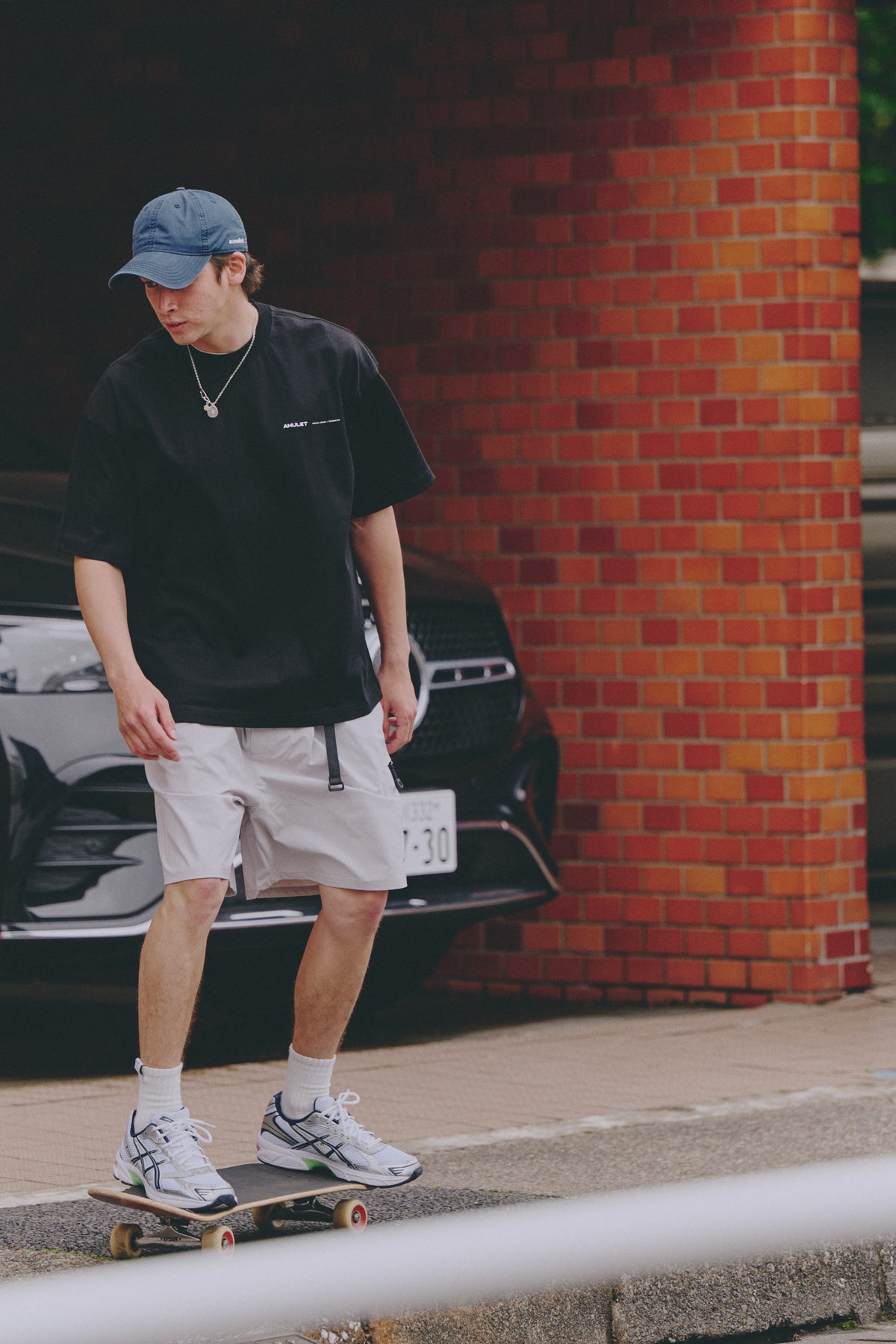 AMULET BASIC TEE/ NAVY