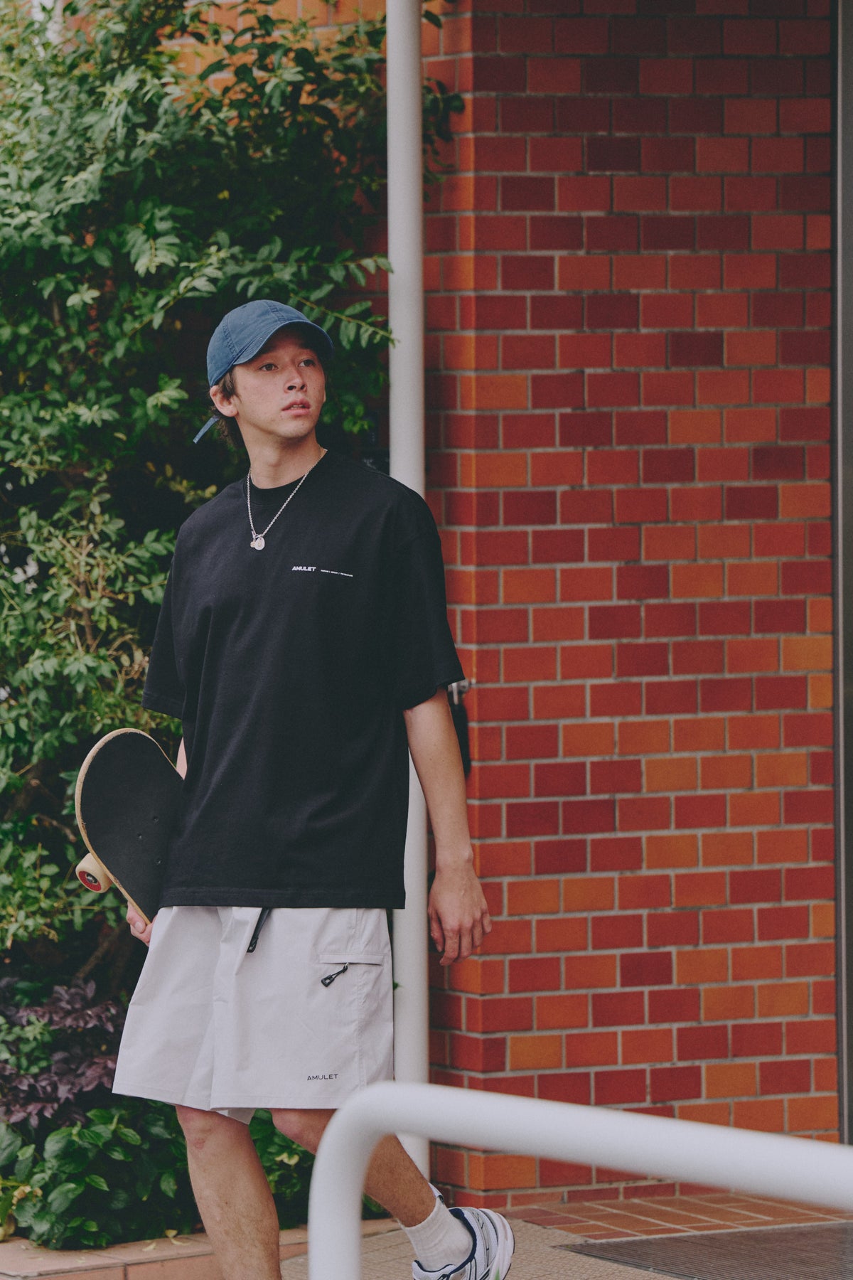 AMULET BASIC TEE/ NAVY