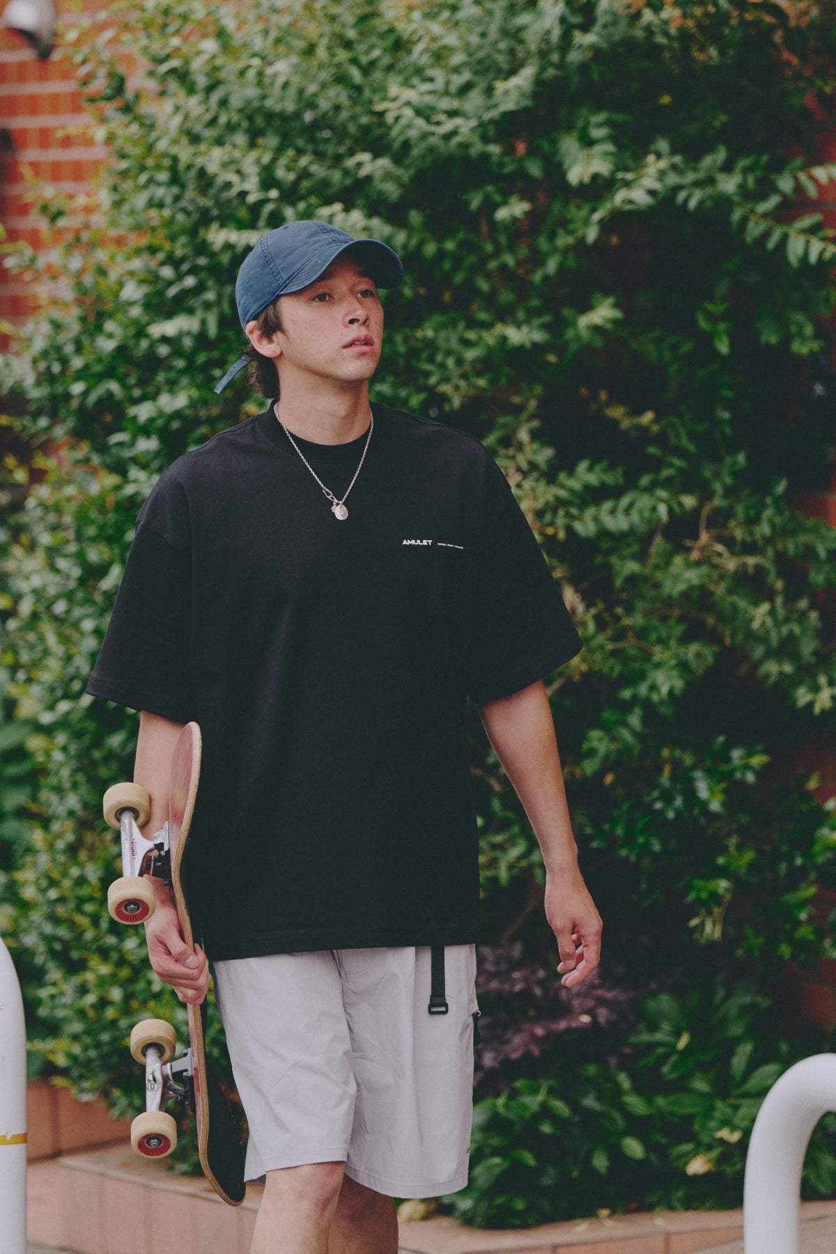 AMULET BASIC TEE/ NAVY