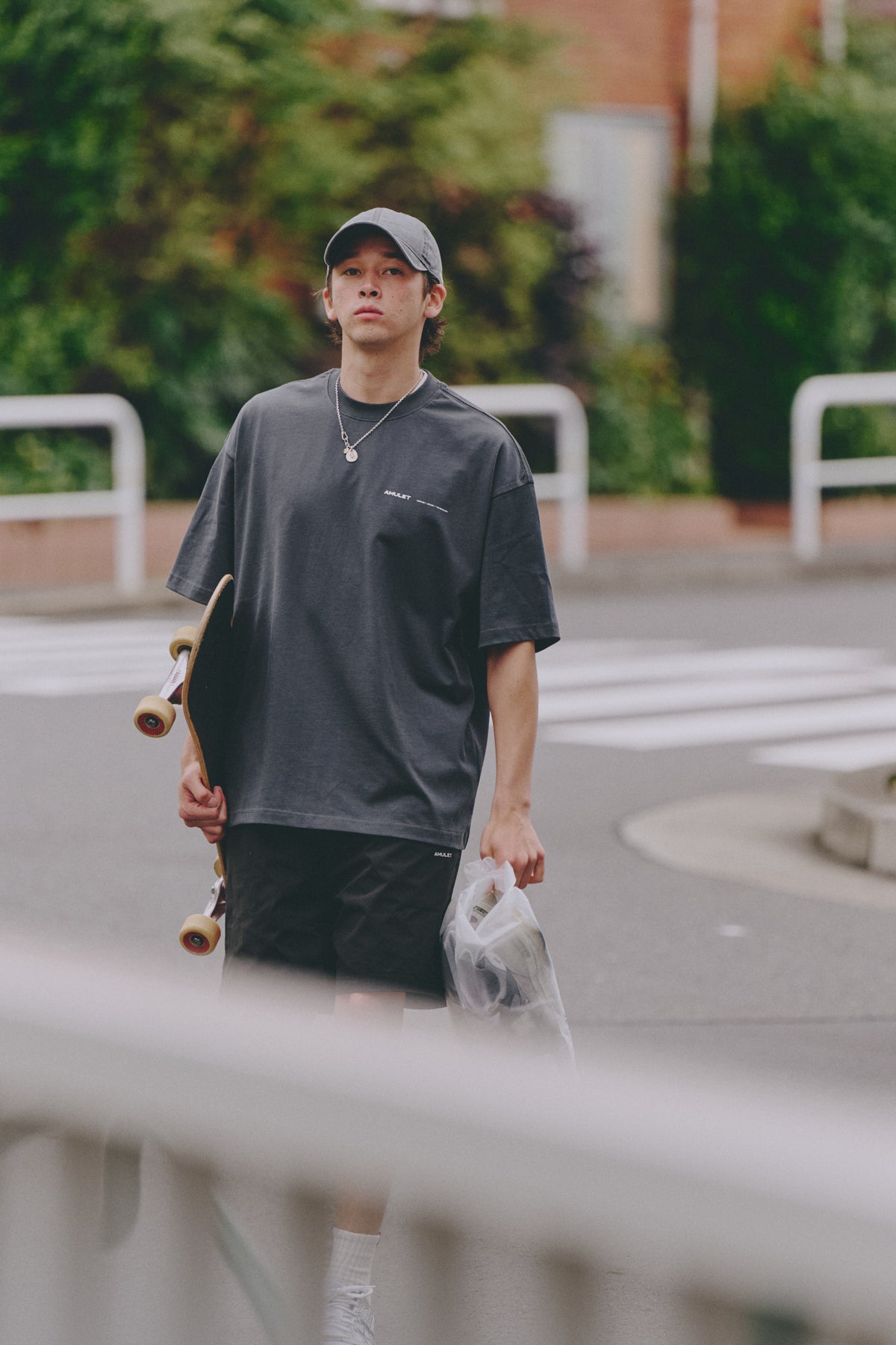 AMULET BASIC TEE/ NAVY