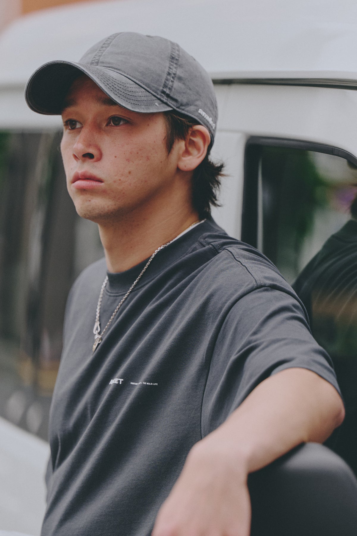 AMULET LOGO WASHED CAP / BEIGE