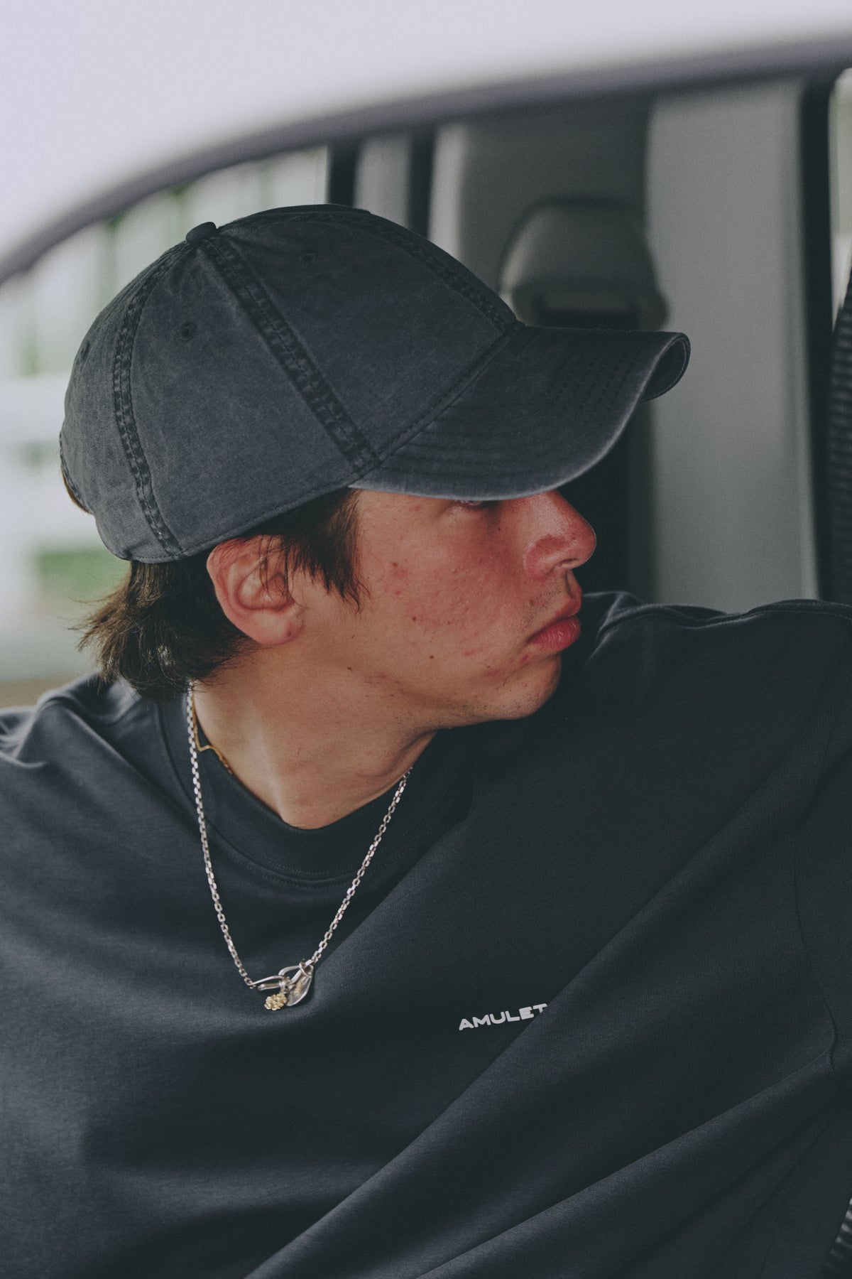 AMULET LOGO WASHED CAP / BEIGE