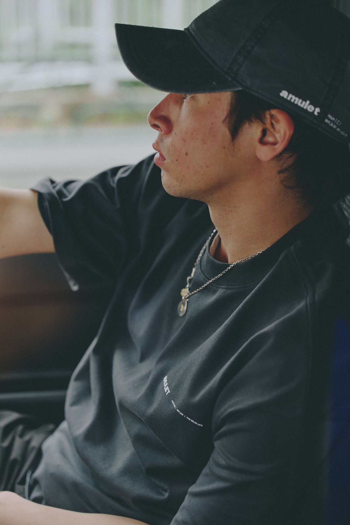 AMULET LOGO WASHED CAP / BEIGE