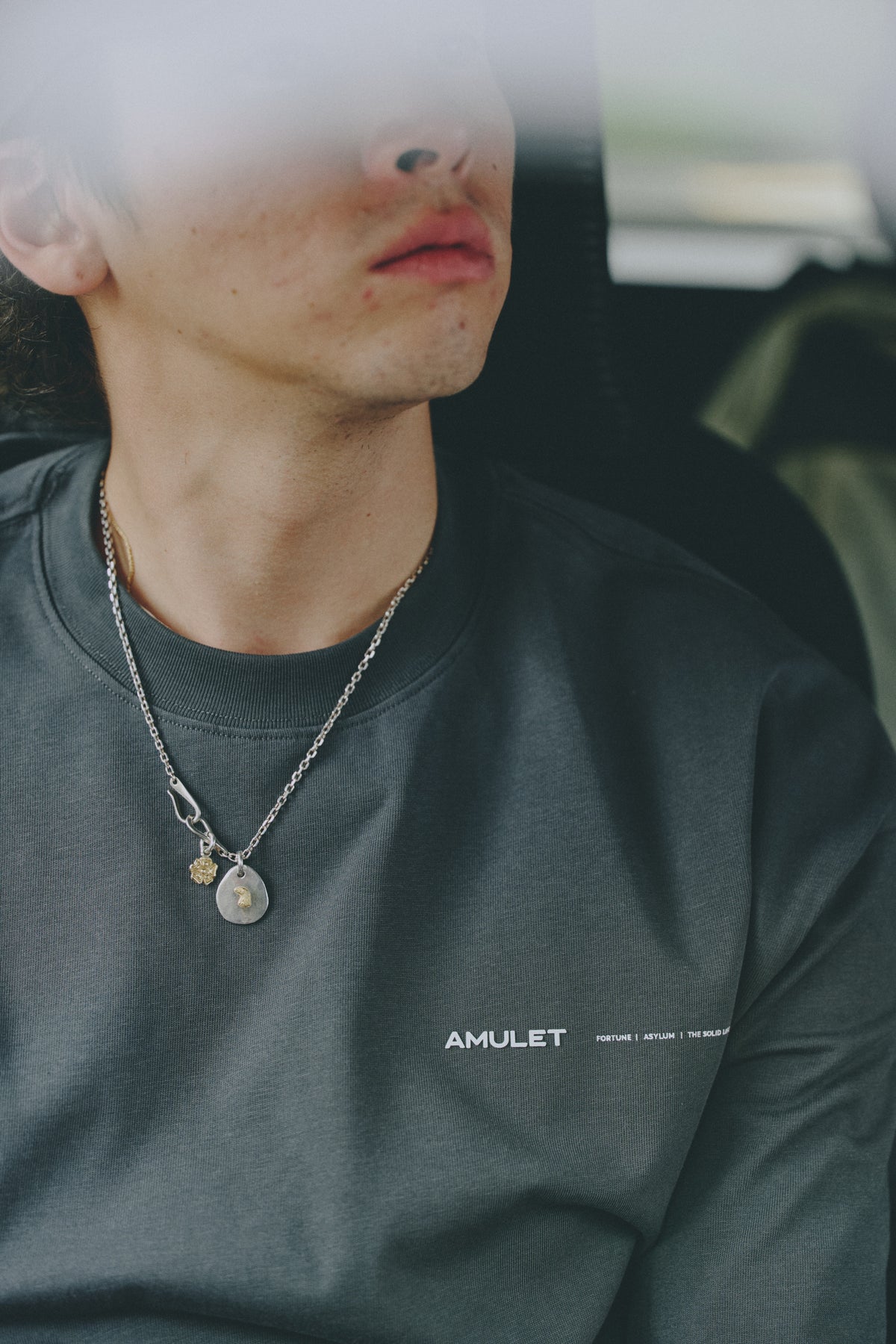 AMULET BASIC TEE/ NAVY