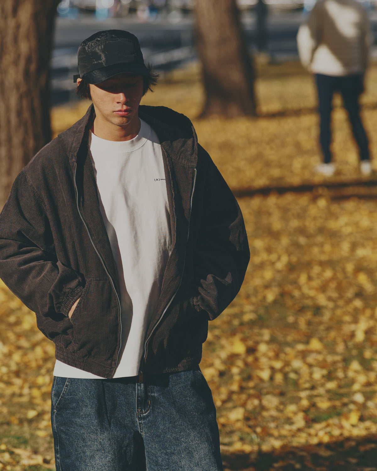AMULEL ZIP UP JACKET WASHED CORDUROY