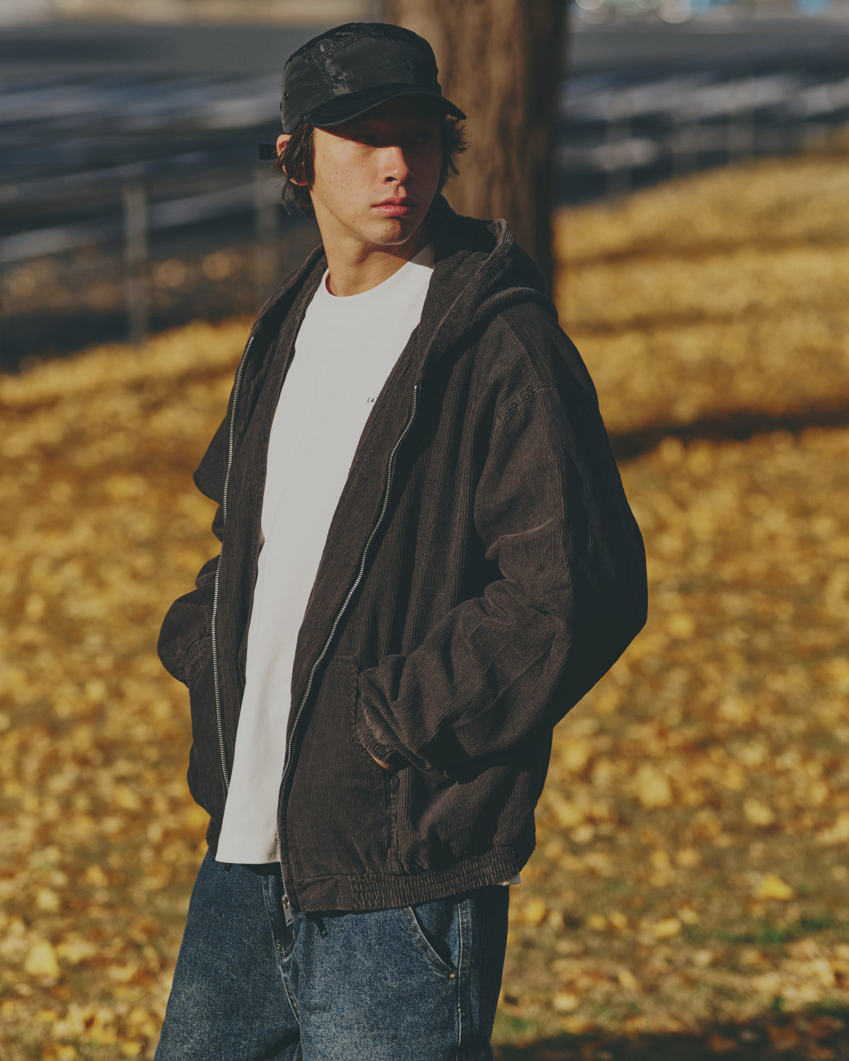 AMULEL ZIP UP JACKET WASHED CORDUROY
