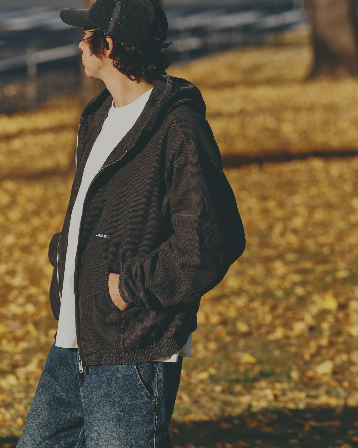 AMULEL ZIP UP JACKET WASHED CORDUROY